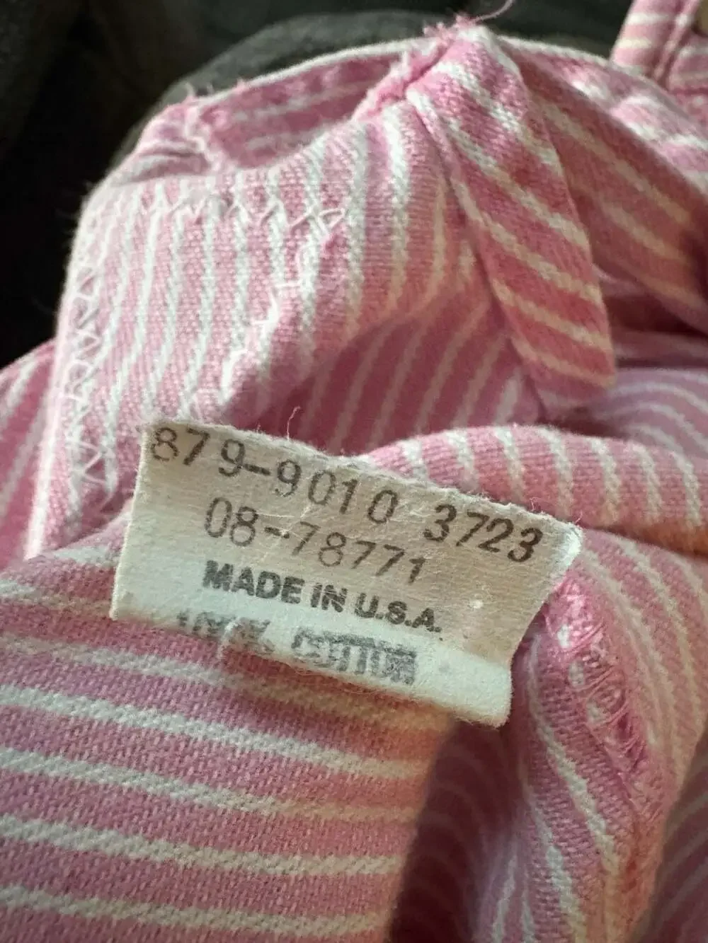 Vintage OshKosh B'gosh Pink Hickory Stripe Overalls Made in USA Size 4T